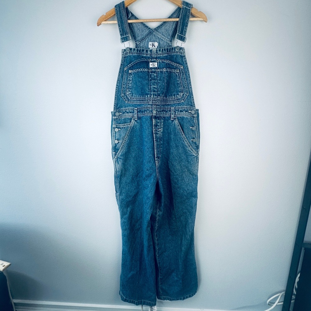 Calvin Klein Jeans VTG BJDG993 Blue Denim Carpenter Overalls Medium